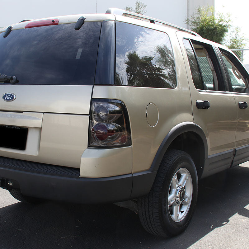 2002-2005 Ford Explorer Tail Lights (Chrome Housing/Smoked Lens)