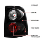 2002-2005 Ford Explorer Tail Lights (Matte Black Housing/Clear Lens)