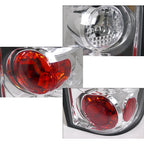 1995-1997 Ford Explorer Tail Lights (Chrome Housing/Clear Lens)