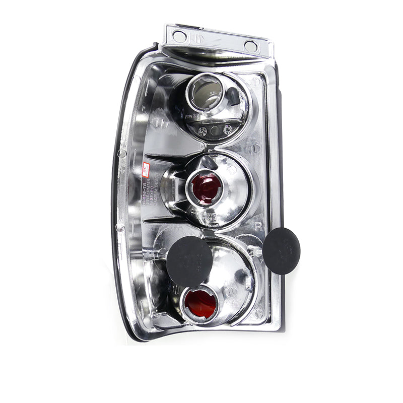 1995-1997 Ford Explorer Tail Lights (Chrome Housing/Clear Lens)