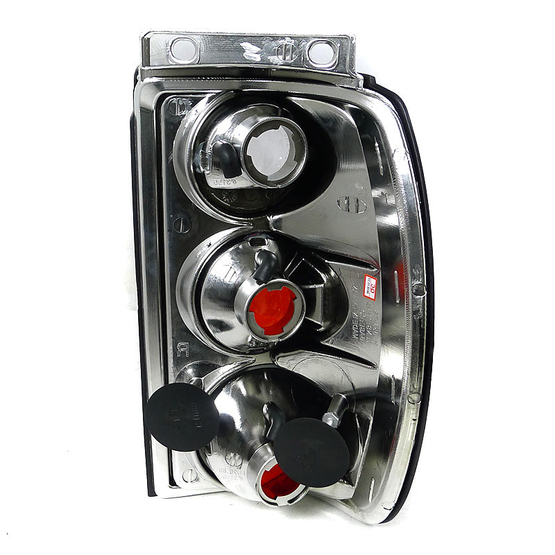 1995-1997 Ford Explorer Tail Lights (Chrome Housing/Clear Lens)