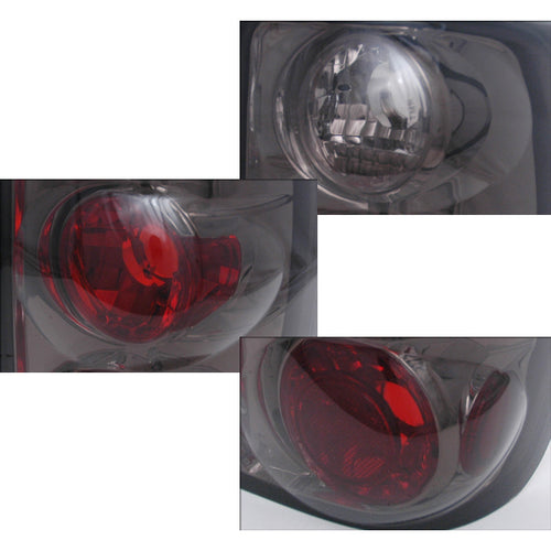 1995-1997 Ford Explorer Tail Lights (Chrome Housing/Smoked Lens)