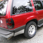 1998-2001 Ford Explorer Mercury Mountaineer Tail Lights (Chrome Housing/Smoked Lens)