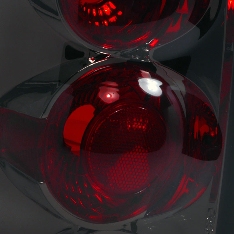 1998-2001 Ford Explorer Mercury Mountaineer Tail Lights (Chrome Housing/Smoked Lens)