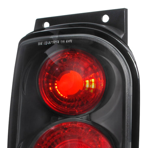 1998-2001 Ford Explorer Mercury Mountaineer Tail Lights (Matte Black Housing/Clear Lens)