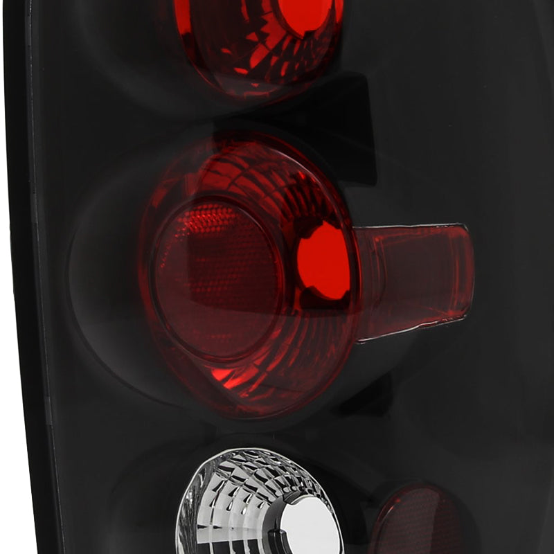 1998-2001 Ford Explorer Mercury Mountaineer Tail Lights (Matte Black Housing/Clear Lens)