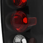 1998-2001 Ford Explorer Mercury Mountaineer Tail Lights (Matte Black Housing/Clear Lens)