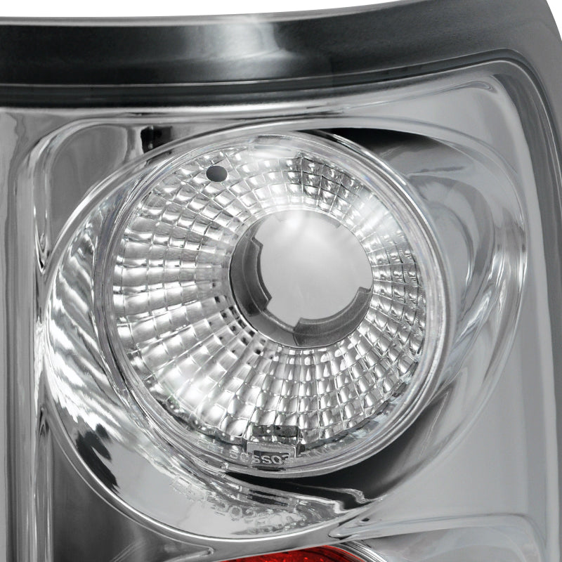 2004-2008 Ford F-150 Styleside Tail Lights (Chrome Housing/Clear Lens)