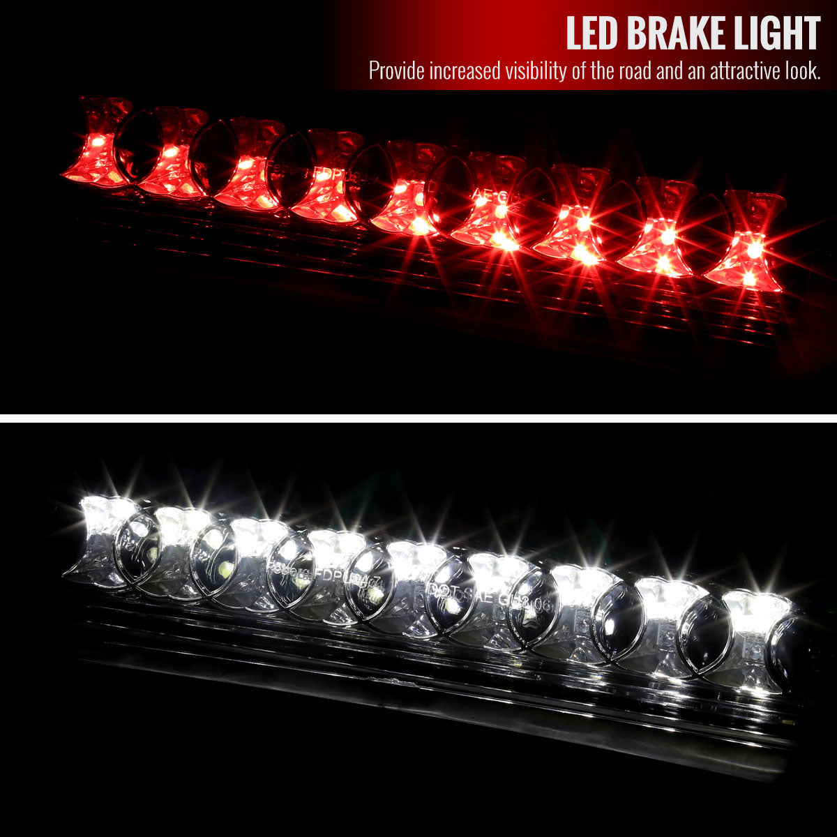2004-2008 Ford F-150 LED 3rd Brake Light (Chrome Housing/Clear Lens)