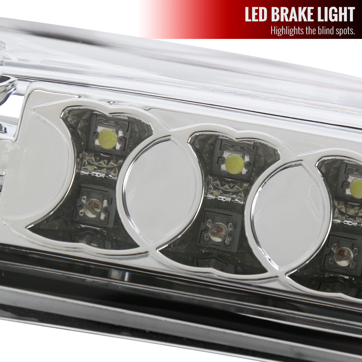 2004-2008 Ford F-150 LED 3rd Brake Light (Chrome Housing/Clear Lens)
