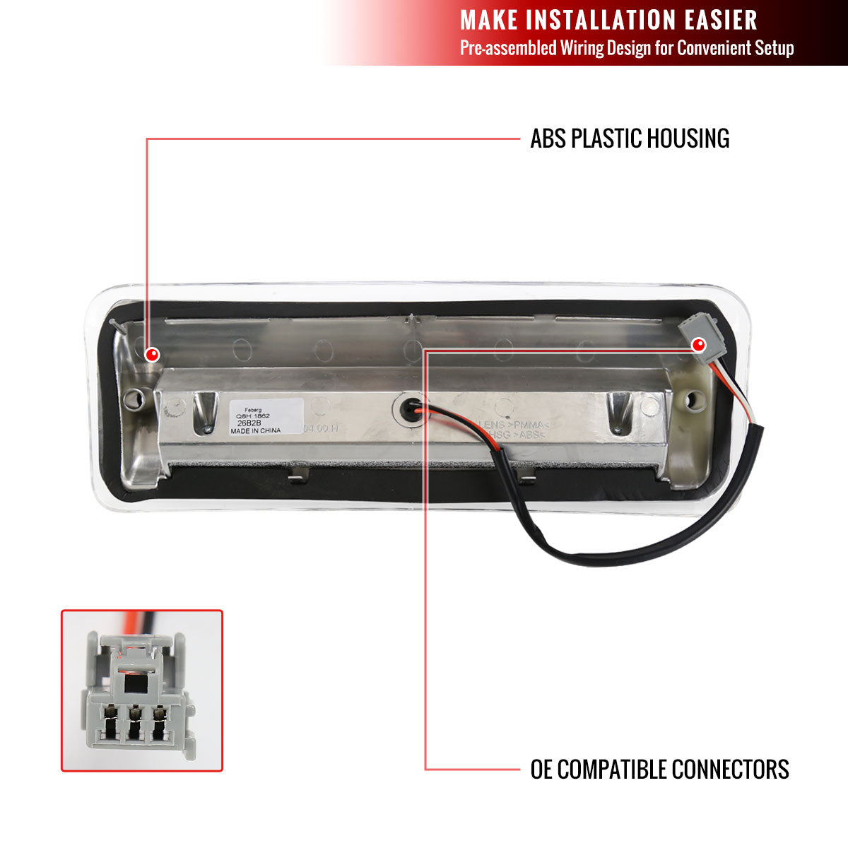 2004-2008 Ford F-150 LED 3rd Brake Light (Chrome Housing/Clear Lens)