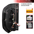 2009-2014 Ford F-150 White C-Bar LED Tail Lights (Glossy Black Housing/Smoked Lens)