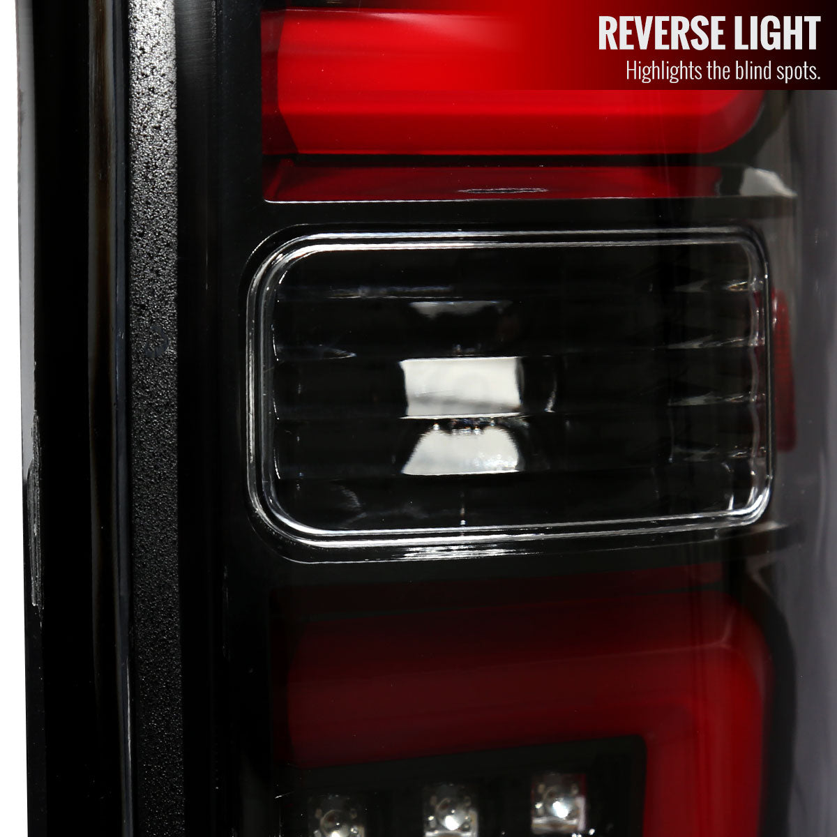2009-2014 Ford F-150 Red C-Bar LED Tail Lights (Jet Black Housing/Clear Lens)