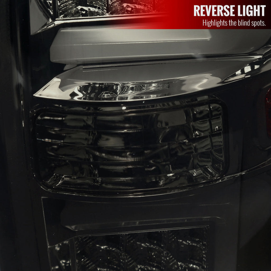 2009-2014 Ford F-150 White C-Bar LED Tail Lights (Chrome Housing/Smoked Lens)