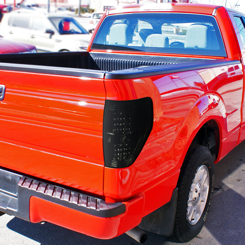 2009-2014 Ford F-150 LED Tail Lights - OZ (Chrome Housing/Smoked Lens)
