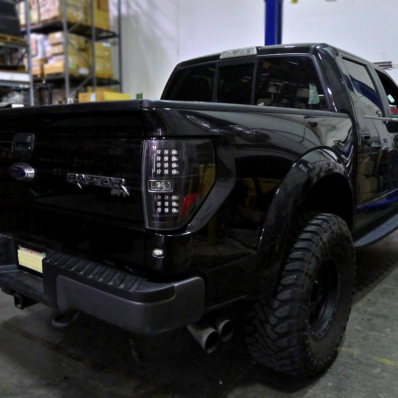 2009-2014 Ford F-150 LED Tail Lights (Matte Black Housing/Clear Lens)