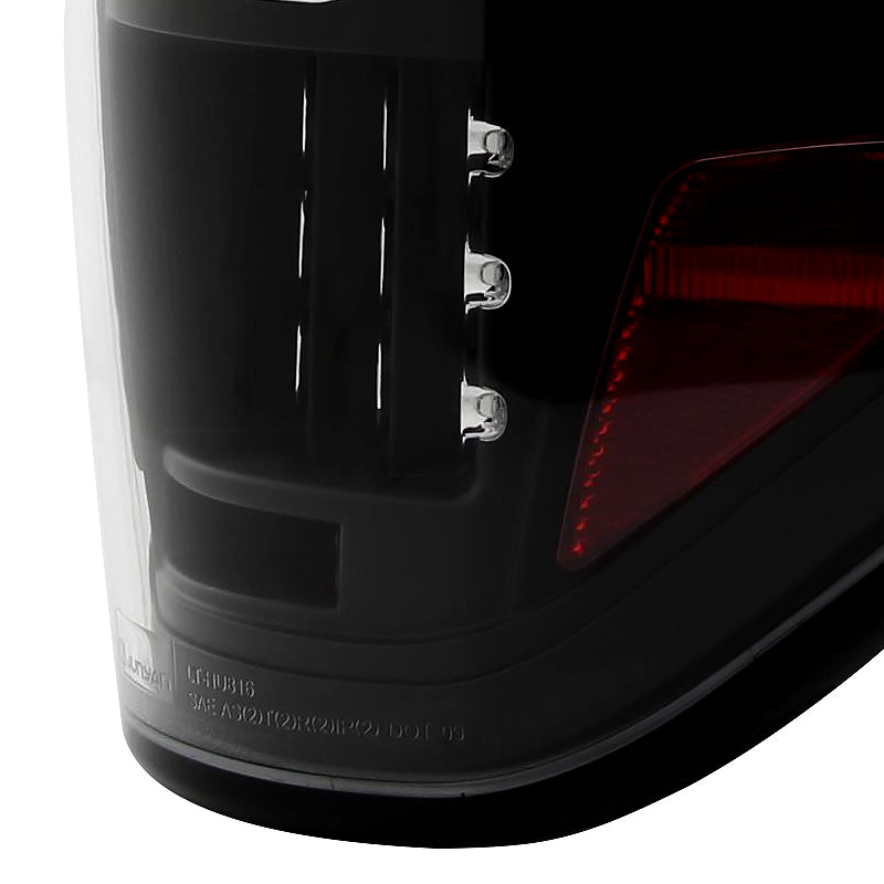 2009-2014 Ford F-150 LED Tail Lights (Matte Black Housing/Clear Lens)