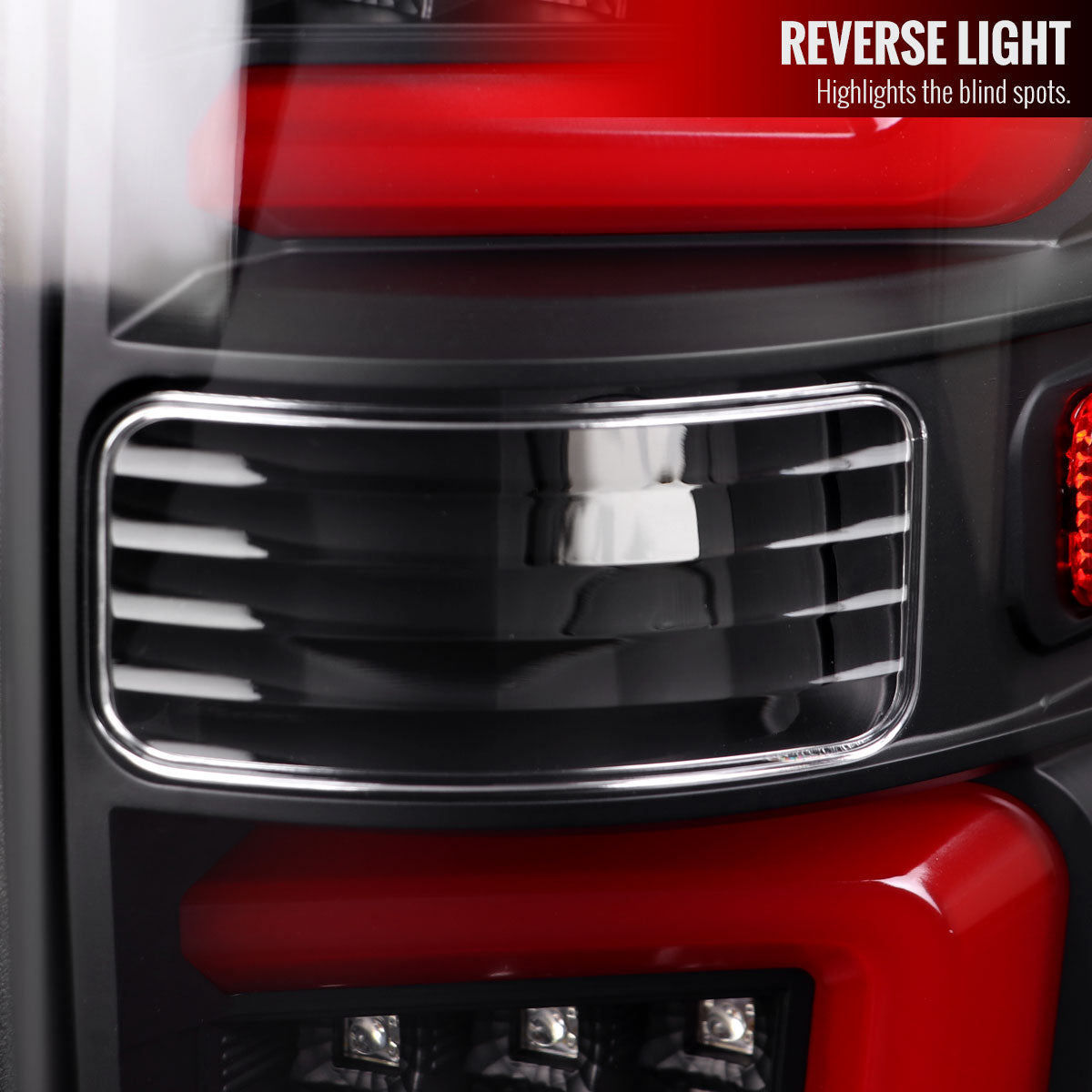 2009-2014 Ford F-150 LED Tail Lights with Red LED Bar (Matte Black Housing/Clear Lens)