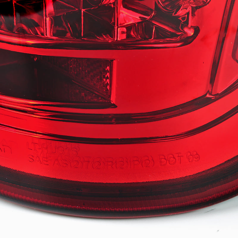 2009-2014 Ford F-150 LED Tail Lights (Chrome Housing/Red Lens)