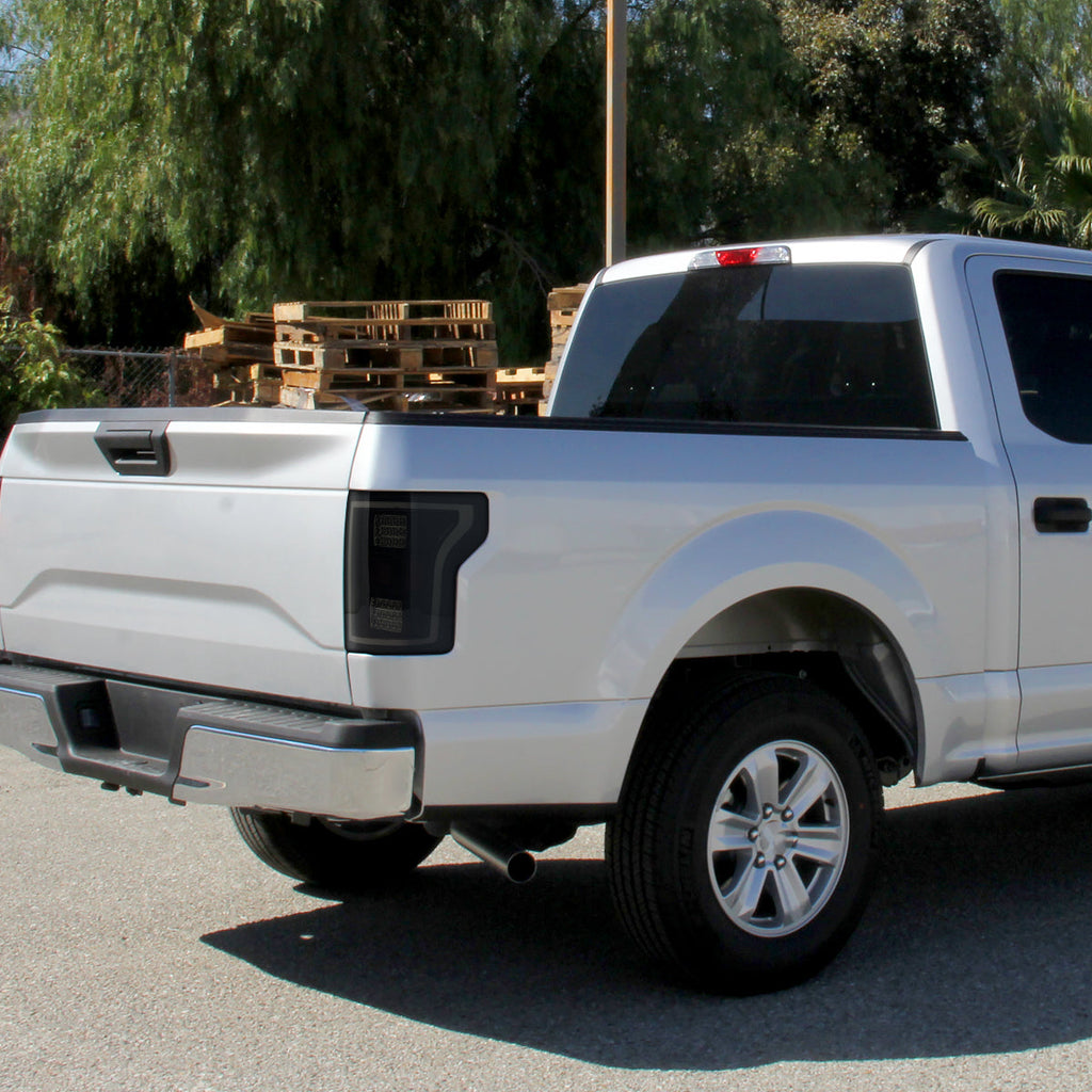 2015-2017 Ford F-150 LED Tail Lights (Glossy Black Housing/Smoked Lens)