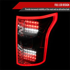 2015-2017 Ford F-150 LED Tail Lights ( Chrome Housing/Smoked Lens)