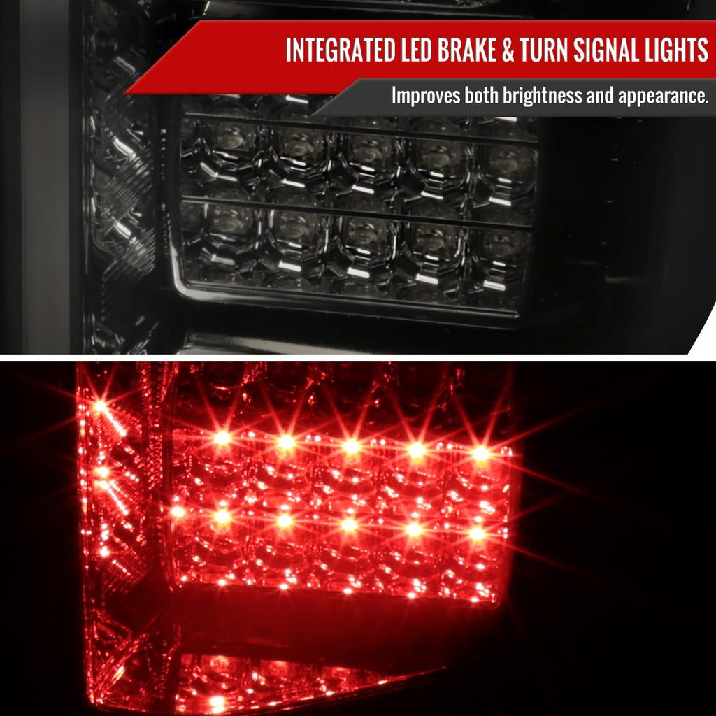 2015-2017 Ford F-150 LED Tail Lights ( Chrome Housing/Smoked Lens)