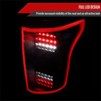 2015-2017 Ford F-150 V2 LED Tail Lights (Matte Black Housing/Clear Lens)