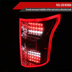 2015-2017 Ford F-150 LED Tail Lights (Chrome Housing/Red Lens)