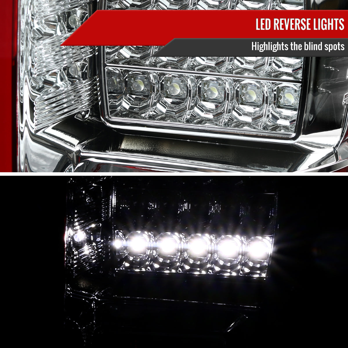 2015-2017 Ford F-150 LED Tail Lights (Chrome Housing/Red Lens)