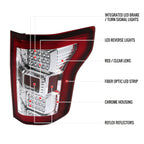 2015-2017 Ford F-150 LED Tail Lights (Chrome Housing/Red Lens)