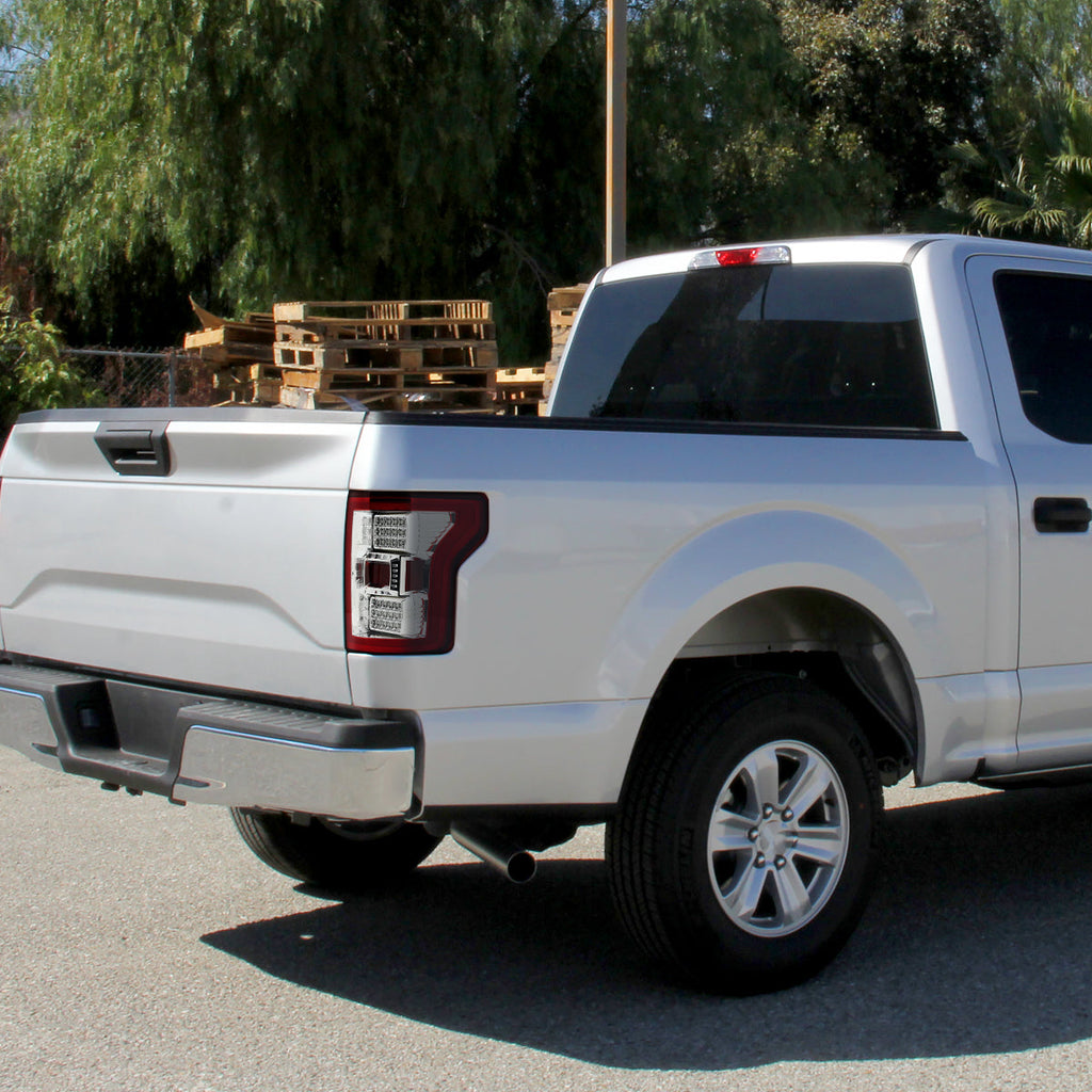 2015-2017 Ford F-150 LED Tail Lights (Chrome Housing/Red Lens)