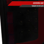 2015-2020 Ford F-150 Red LED Bar Tail Light Assembly (Glossy Black Housing/Smoked Lens)