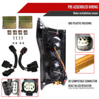 2015-2020 Ford F-150 Red LED Bar Tail Light Assembly (Glossy Black Housing/Smoked Lens)