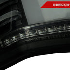 2018-2020 Ford F-150 Sequential Turn Signal Animated White LED Bar Tail Lights (Black Housing/Smoked Lens)