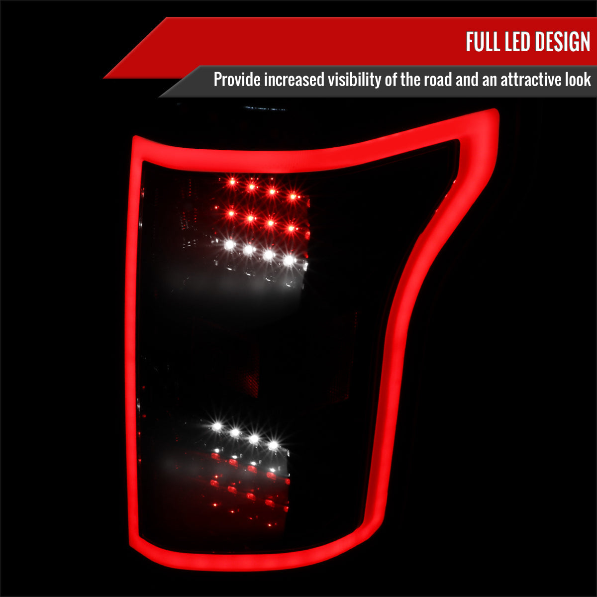 2018-2020 Ford F-150 LED Tail Lights (Glossy Black Housing/Smoked Lens)