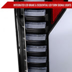 2018-2020 Ford F-150 Sequential Turn Signal Animated White LED Bar Tail Lights (Matte Black Housing/Clear Lens)