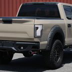 2018-2020 Ford F-150 Sequential Turn Signal Animated White LED Bar Tail Lights (Matte Black Housing/Clear Lens)
