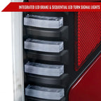 2018-2020 Ford F-150 Sequential Turn Signal Animated Red LED Bar Tail Lights (Matte Black Housing/Clear Lens)