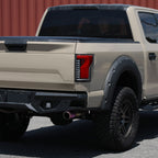 2018-2020 Ford F-150 Sequential Turn Signal Animated Red LED Bar Tail Lights (Matte Black Housing/Clear Lens)