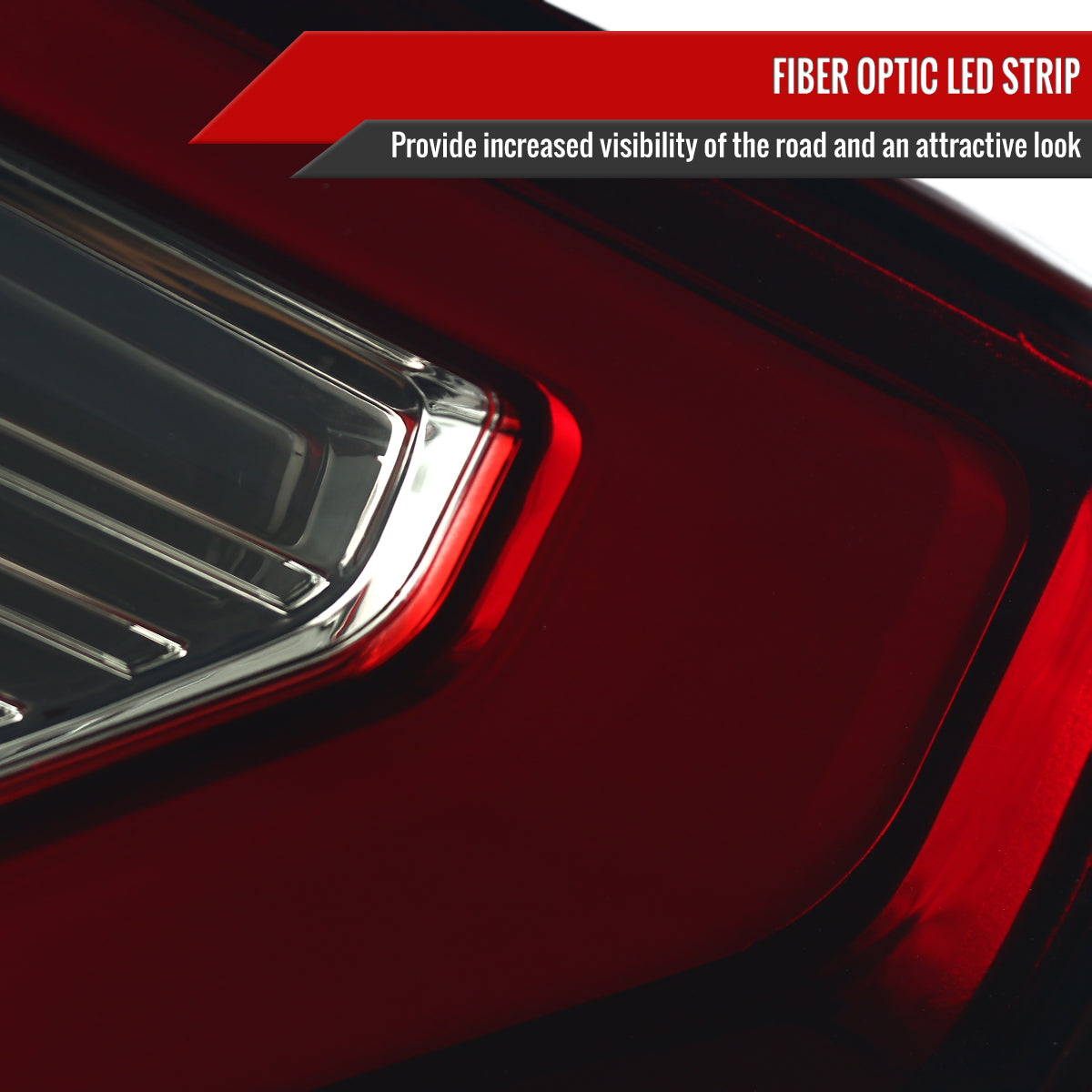 2018-2020 Ford F-150 LED Tail Lights (Chrome Housing/Red Smoked Lens)