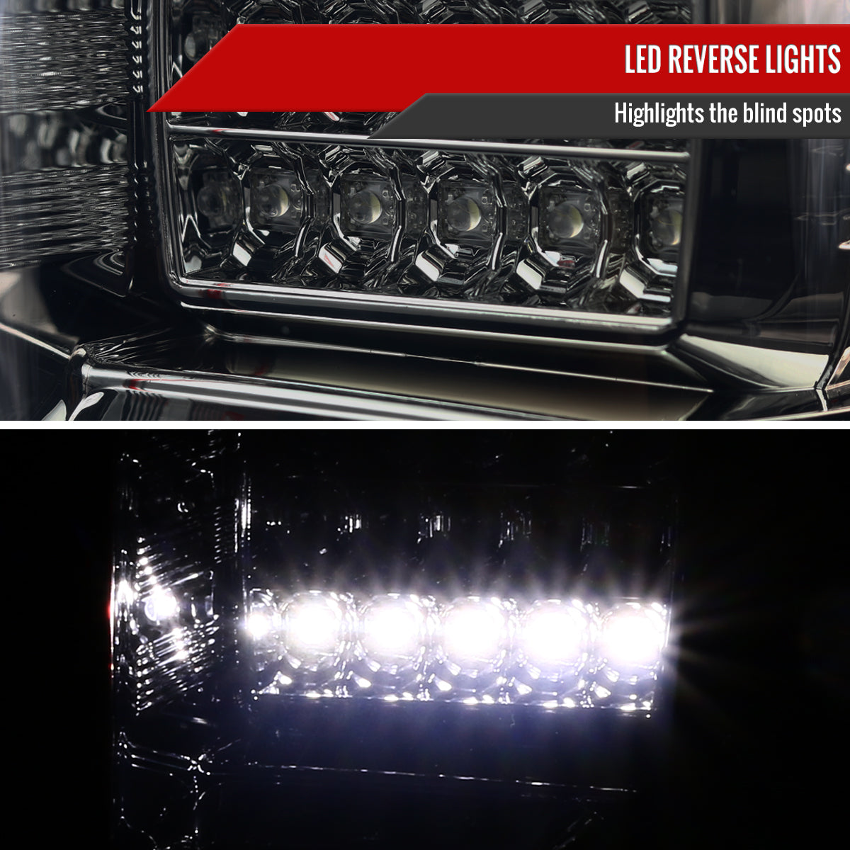 2018-2020 Ford F-150 LED Tail Lights (Chrome Housing/Red Smoked Lens)