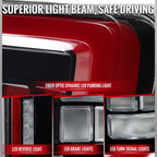 2021??‚??2023 Ford F-150 LED Tail Lights w/ Switchback Sequential Turn Signals (Black Housing / Clear Lens)