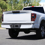 2021-2023 Ford F-150 Full LED Tail Lights with Red Light Bar Sequential Turn Signal, Startup Animation & Factory BSM Compatibility (Black Housing / Smoked Lens)