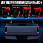 2021??‚??2023 Ford F-150 LED Tail Lights w/ Switchback Sequential Turn Signals (Black Housing / Smoked Lens)