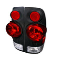 1997-2007 Ford F-150/F-250/F-350/F-450/F-550 Retro Style Tail Lights (Matte Black Housing/Clear Lens)