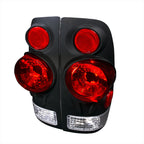 1997-2007 Ford F-150/F-250/F-350/F-450/F-550 Retro Style Tail Lights (Matte Black Housing/Clear Lens)