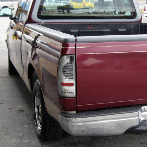 1997-2007 Ford F-150/F-250/F-350/F-450/F-550 Styleside V2 LED Tail Lights - RS (Chrome Housing/Clear Lens)