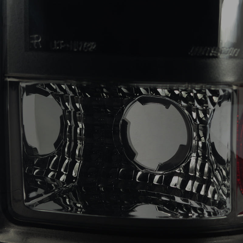 1997-2007 Ford F-150/F-250/F-350/F-450/F-550 Styleside LED Tail Lights (Chrome Housing/Smoked Lens)
