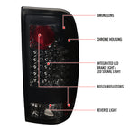 1997-2007 Ford F-150/F-250/F-350/F-450/F-550 Styleside LED Tail Lights (Chrome Housing/Smoked Lens)
