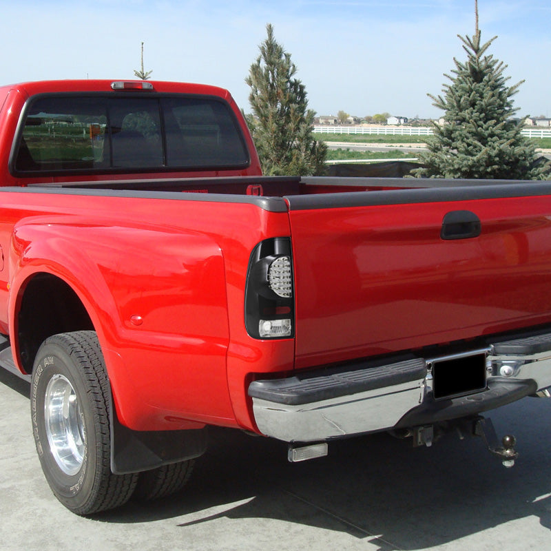 1997-2007 Ford F-150/F-250/F-350/F-450/F-550 Styleside V2 LED Tail Lights - RS (Matte Black Housing/Smoked Lens)